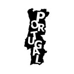 Autocollant logo portugal typo sticker - taille : 4 cm - couleur : rouge
