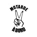 Autocollant motarde a bord main ongles moto sticker logo 3 - taille : 4 cm - couleur : bleu