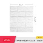 Autocollants muraux 3d auto - adhsifs, 10 pices, imitation brique, dcoration de papier peint etanche ...