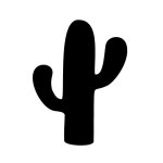 Autocollant mural de petit cactus de dessin anim autocollants muraux, dcoration tropicale amovible, ...