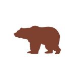 Autocollant ours stickers adhesif - taille : 12 cm - couleur : rouge