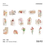 Autocollants r�tro nature plante plante vintage 30 pi�ces, autocollant d�coratif pour scrapbooking, ensemble ...