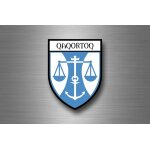 Autocollant sticker adhesif blason ville souvenir qaqortoq groenland