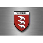 Autocollant sticker adhesif drapeau blason ville souvenir nanortalik groenland