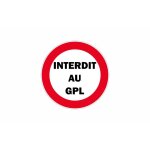 Autocollant sticker adhesif signalisation panneau interdit voiture vehicule gpl