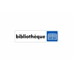 Autocollant sticker adhesif signalisation plaque porte panneau bibliotheque