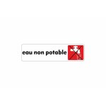 Autocollant sticker adhesif signalisation plaque porte panneau eau non potable