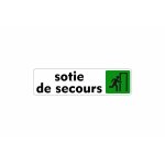 Autocollant sticker adhesif signalisation plaque porte panneau sortie de secours