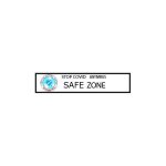 Autocollant sticker anti microbe antivirus pour toutes surfaces ? safe zone logo36429 - taille : 12 cm ...