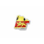Autocollant sticker carte drapeau departement exterieur landes