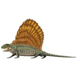 Autocollant sticker dinosaure dino jurassique deco enfant chambre dimetrodon