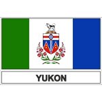 Autocollant sticker drapeau canada yukon