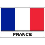 Autocollant sticker drapeau f france