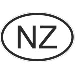 Autocollant sticker drapeau oval code pays voiture moto nouvelle zelande neo nz