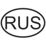 Autocollant sticker drapeau oval code pays voiture moto russie russe rus
