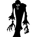Autocollant sticker fete deco halloween macbook voiture zombie monstre horreur