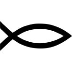 Autocollant sticker macbook laptop voiture ixoye jesus religion chretien poisson