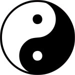 Autocollant sticker macbook laptop voiture moto casque yin yang chinois zen