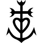 Autocollant sticker macbook laptop voiture moto croix camargue camargaise noir