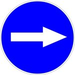 Autocollant sticker porte route chemin fleche droite gauche haut bas panneau