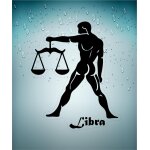 Autocollant sticker signe zodiaque astrologie libra balance transparentvoiture