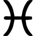 Autocollant sticker signe zodiaque astrologie pisces poisson horoscope voiture