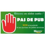 Autocollant sticker stop pub boite lettres logo 601 stop journaux et petites annonces