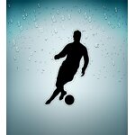Autocollant sticker voiture chambre enfant decoration foot joueur footballeur a