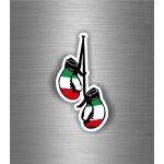 Autocollant sticker voiture moto gant de boxe drapeau jdm italie italien