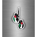 Autocollant sticker voiture moto gant de boxe drapeau jdm palestine palestinien
