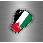 Autocollant sticker voiture moto gant boxe drapeau jdm palestine palestinien r2