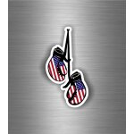 Autocollant sticker voiture moto gant de boxe drapeau usa americain jdm
