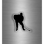 Autocollant sticker voiture moto hockey hockeyeur patin glace crosse r1