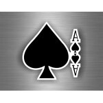 Autocollant sticker voiture moto jeton poker table casino jeux as de pic carte c