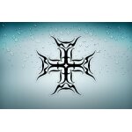 Autocollant sticker voiture moto macbook drapeau croix templier tribal r2