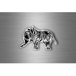 Autocollant sticker voiture moto macbook mural tuning elephant tribal art