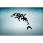 Autocollant sticker voiture moto macbook mural tuning tribal art dauphin biker b