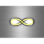 Autocollant sticker voiture moto signe infini macbook tuning infinity symbole rb