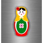 Autocollant sticker voiture moto tuning poupee russe decoration