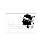Autocollant tête corse drapeau corse numéro 9 carte bleue carte bancaire cb adhésif sticker Autocollant tête corse drapeau corse numéro 9 carte bleue carte bancaire cb adhésif sticker