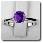 Bague amethyste argent 925.