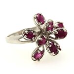 Bague rubis . argent 925