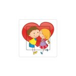 Baiser d'amoureux sticker autocollant interrupteur