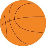 Ballon de basket logo 3638 autocollant adhésif sticker - taille : 12 cm Ballon de basket logo 3638 autocollant adhésif sticker - taille : 12 cm