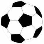 Ballon de foot logo 5462 autocollant adhsif sticker - taille : 4 cm