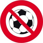Ballon interdit - 15cm - sticker / autocollant