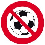 Ballon interdit - 5cm - sticker / autocollant