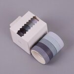 Bande adhésive washi multicolore solide, 5 pièces / boîte, autocollant décoratif pour scrapbook planificateur, ... Bande adhésive washi multicolore solide, 5 pièces / boîte, autocollant décoratif pour scrapbook planificateur, ...