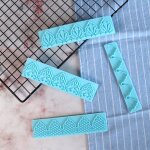 Bande de gaufrage en plastique pour dentelle, 4 pices, tampons de texture d'argile, cramique, poterie, ...