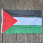 Bannière en polyester pour décoration, drapeau national palestinien, dimension 90x150cm Bannière en polyester pour décoration, drapeau national palestinien, dimension 90x150cm